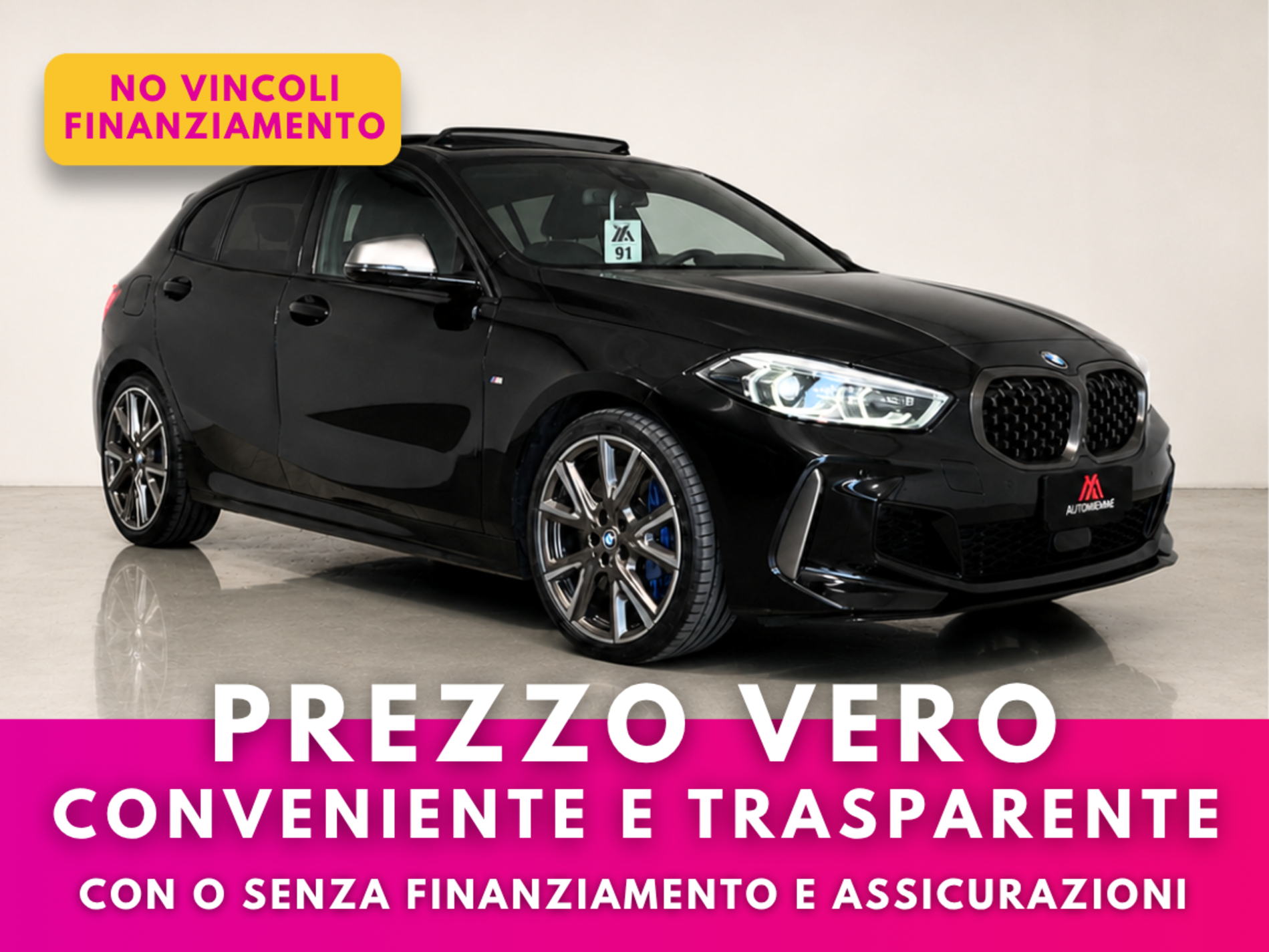 Bmw M 135i xdrive automatica tetto apribile interni in pelle cerchi 19 - Autoviemme