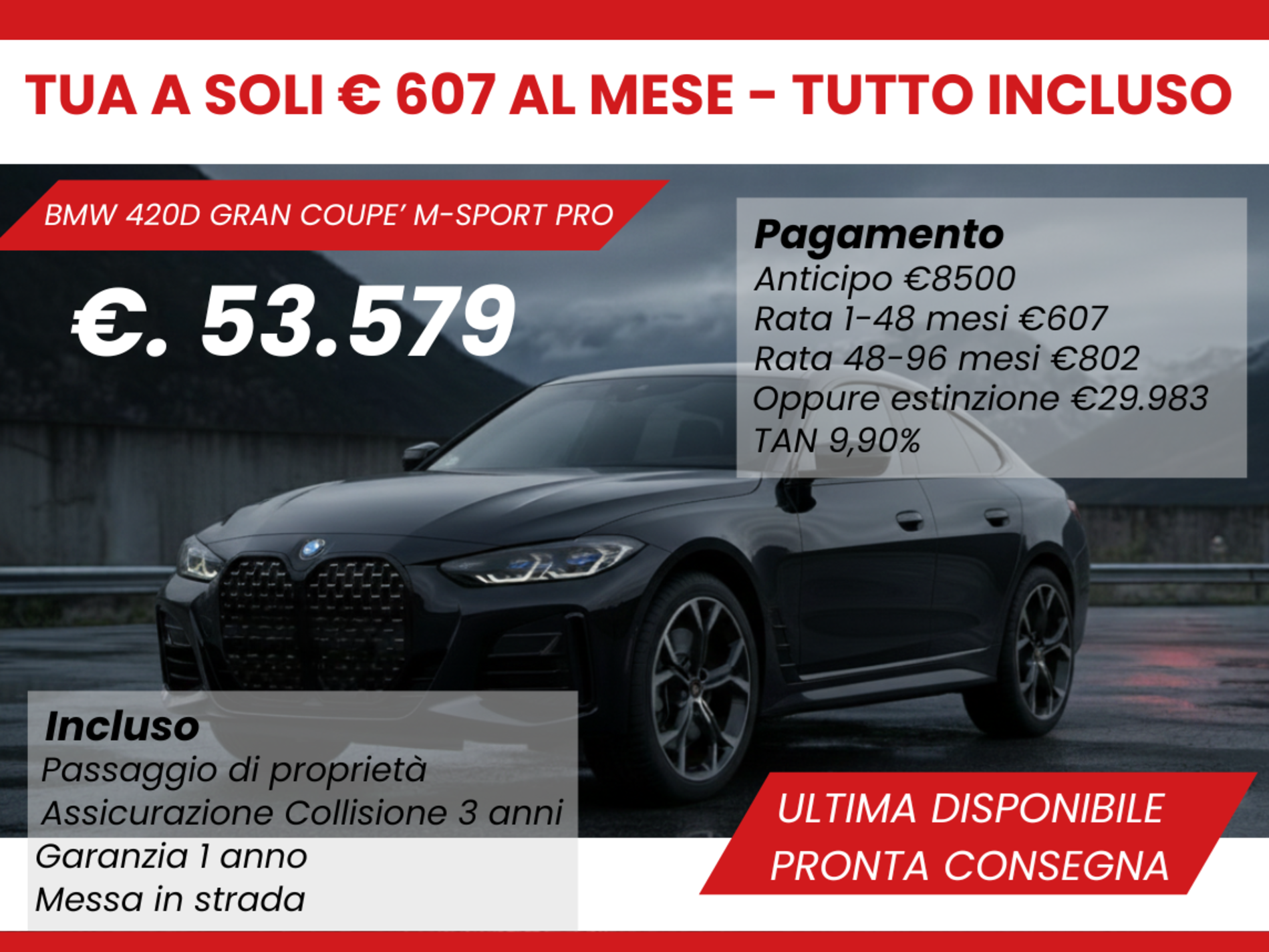 BMW Serie 4 420D Gran Coupe M sport Pro X-Drive - Autoviemme