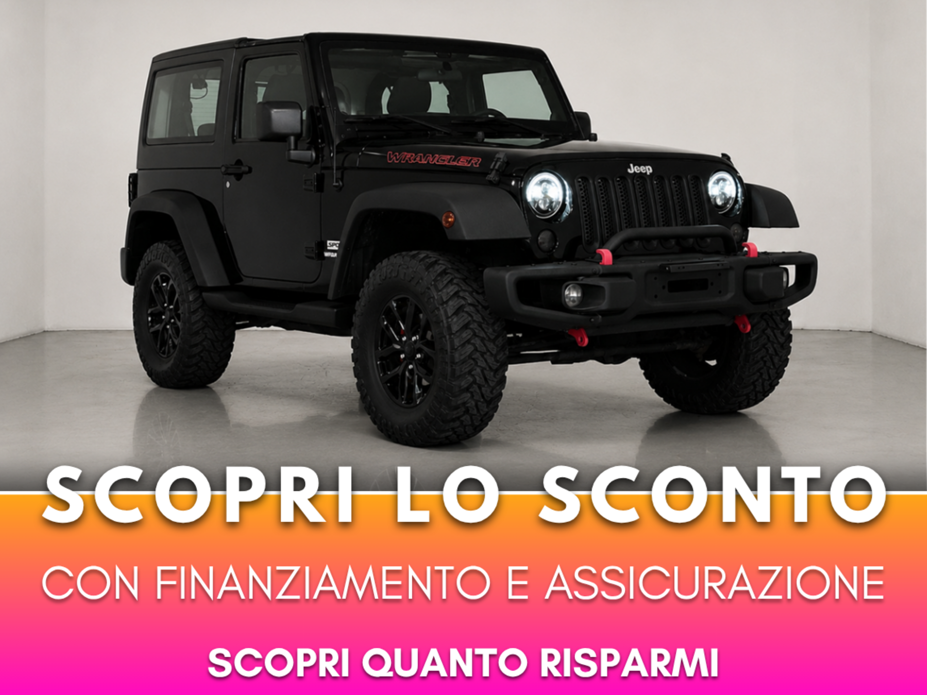Jeep Wrangler 3.6 V6 Sport assetto rialzato gomme 33x12.50 - Autoviemme
