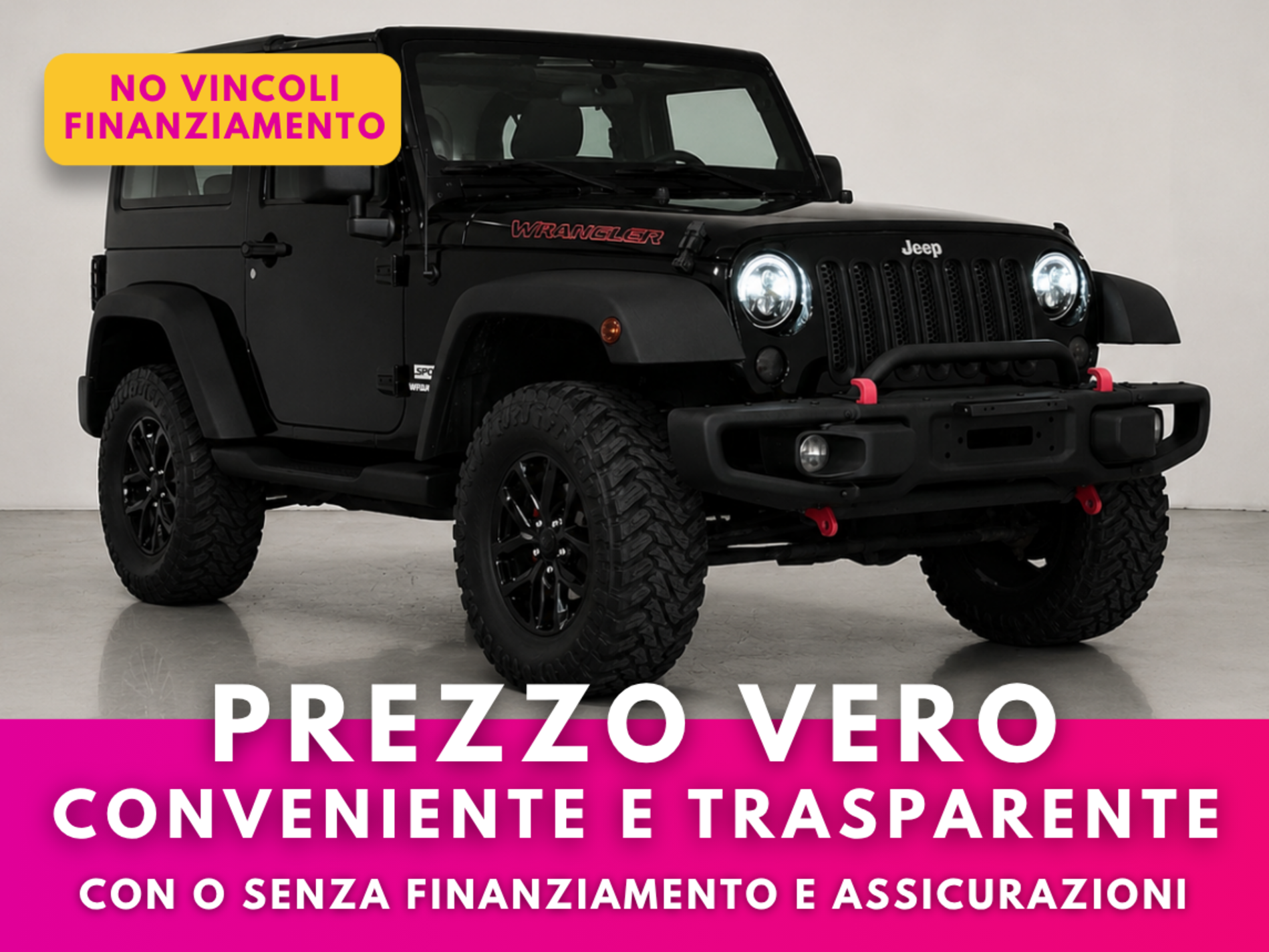 Jeep Wrangler 3.6 V6 Sport assetto rialzato gomme 33x12.50 - Autoviemme