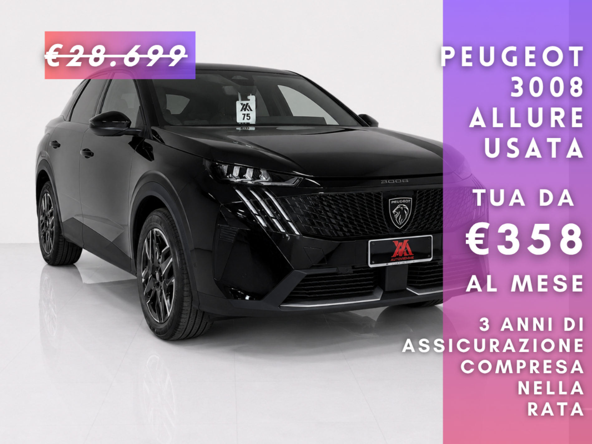 Peugeot 3008 1.2 hybrid Active 100cv e-dcs 6   - Autoviemme