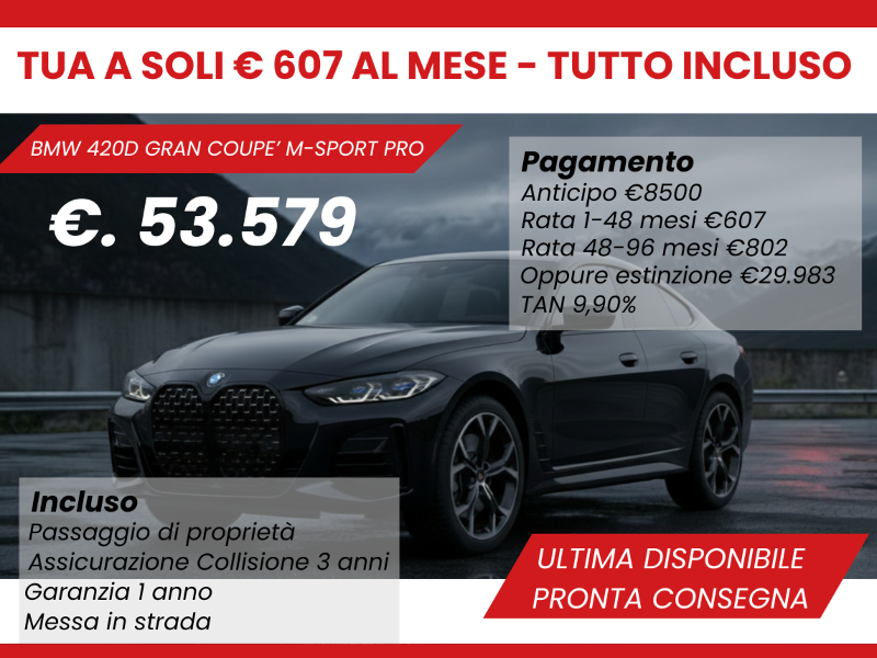 BMW Serie 4 Gran Coupe M sport Pro - Autoviemme